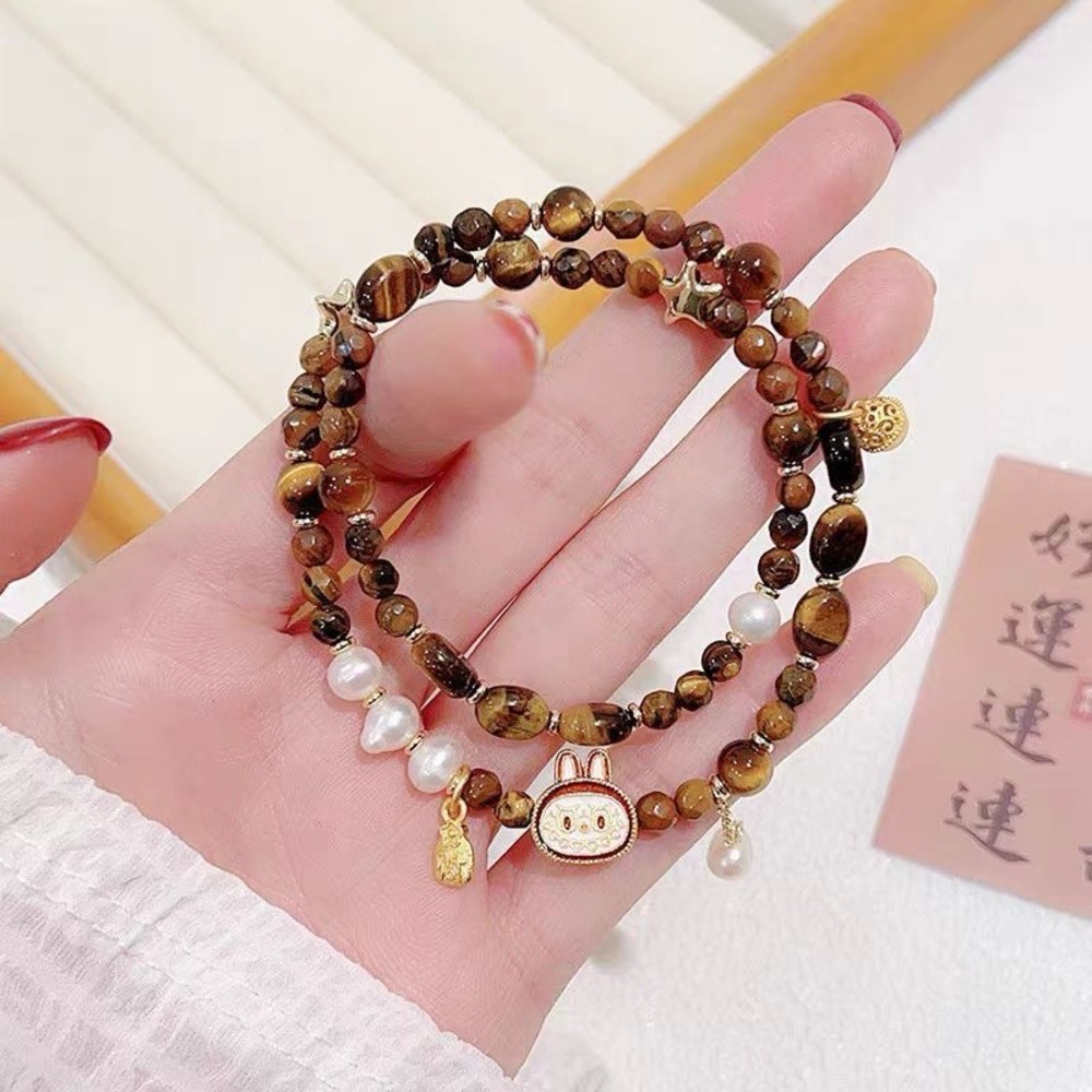 2PCs Handmade Beaded Labubu Bracelet-Labubu Jewelry-Great Girls Gift-Cute Bunny - Picture 6 of 9